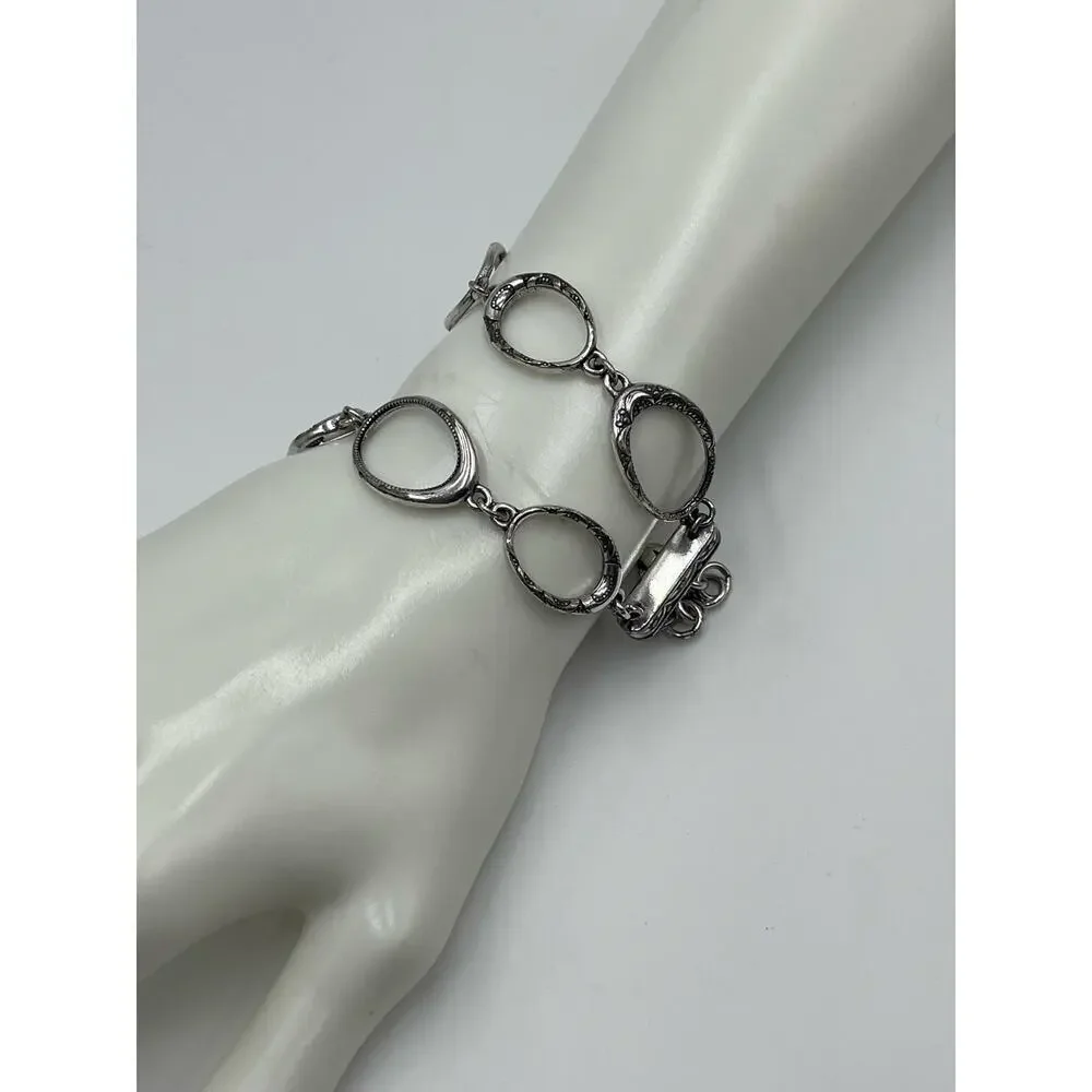 Brighton Signed‎ Double Strand Oval Linked Bracelet